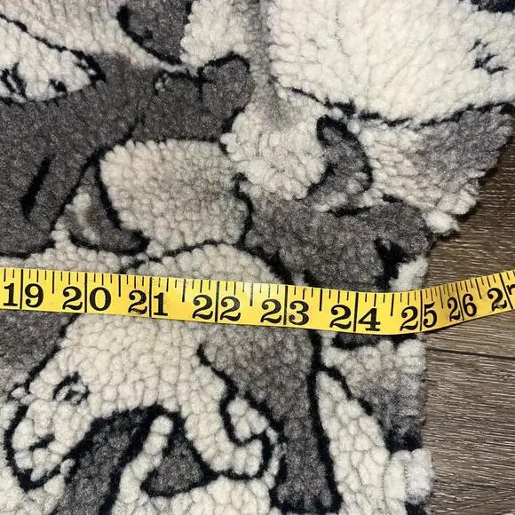 Woolrich Women's Polar Bear Deep Pile Fleece Sherpa Jacket Gray/White Size L - Picture 3 of 7